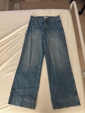 H&M Women's Wide-Leg Jeans in Blue Wash
